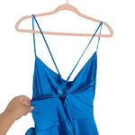 Show Me Your Mumu Blue Satin Faux Wrap Dress- Size XL (sold out online)