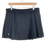 Lululemon Black Pleated Tennis Skirt with Biker Shorts- Size 12