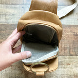 No Brand Brown Sling Bag with Guitar Strap