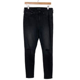 Free Assembly Black Ripped Knee High Rise Skinny Jeans- Size 10 (Inseam 28.5”)