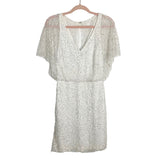 DB Studio White Sequin and Beaded Exposed Back Dress- Size 2