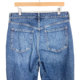 Old Navy Medium Wash with Distressed Raw Hem O.G. Straight High Rise Jeans- Size 10 (Inseam 23.5”)