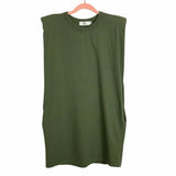 Frankie Shop Olive Green Padded Shoulder Muscle Dress- Size XS (see notes)