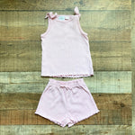 Zara Pink Ribbed Tank and Short Set- Size 18-24M (sold as set, see notes)