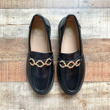 Sam & Libby Black Gold Chain Loafers- Size 8.5 (Brand New Condition)