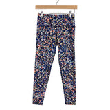 Sweaty Betty Navy/Coral/Tan/White Pattern The Power 7/8 Length Leggings- Size XS (Inseam 24")