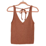 Intermix Open Knit Sweater Tie Back Tank Top- Size P (fits like S)