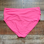 Pink Desert Palm Springs Pink Tie Front High Waisted Bikini Bottoms- Size XL (sold out online, see notes)