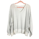 Pink Lily White Since You've Been Gone Waffle Knit Top- Size L (sold out online, see notes)