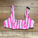 Fig Leaves Pink/White Striped Corsica Underwire Bikini Top- Size 38D (sold out online, we have matching bottoms)