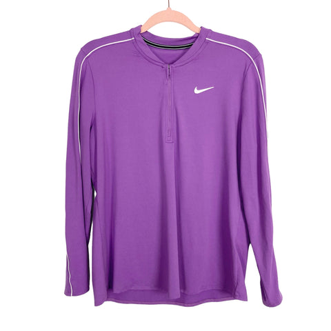 Nike Dri-Fit Purple Quarter Zip Pullover- Size L