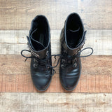 Kellparker Black Lace Up Velcro Boots- Size 8.5 (sold out online)