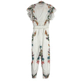 Farm Rio Floral Button Up Belted Jumpsuit- Size XS