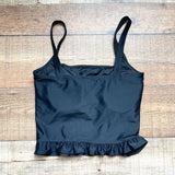 Pink Desert Black Padded Ruffle Midkini Top- Size S (we have matching bottoms)