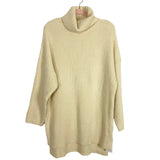 Lillusory Cream Ribbed Turtleneck Sweater Dress NWT- Size L