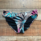 Decree Black with Multi-Color Palm Print Hipster Bikini Bottoms NWT- Size M (we have matching tankini top)