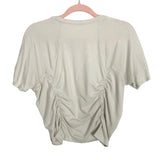 Lululemon Cream Ruched Top- Size ~L (see notes)