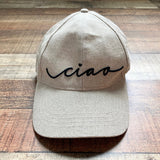 LPA Sand Linen Ciao Velcro Strap Baseball Cap- One Size