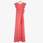 FAME and PARTNERS Coral Wrap Dress- Size 0 (see notes)