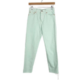 Levi Strauss Mint Raw Hem Jeans- Size 25 (Inseam 26”)