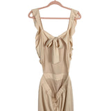 Pretty Garden Cream Ruffle Front Open Back Jumpsuit NWT- Size XL