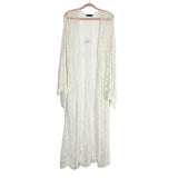 Shein Ivory Lace Bell Sleeve Kimono/Cover Up- One Size (see notes)