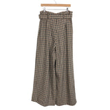 Flying Tomato Plaid Paperbag Waisted Belted Flare Pants- Size L (sold out online, Inseam 30")
