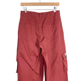 Adidas Faded Red with Logo Pockets Wide Leg Pants- Size S (see notes, Inseam 32”)