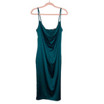 Xxxiticat Teal Satin Midi Dress- Size M (see notes)