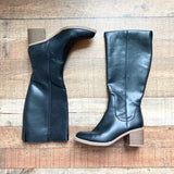 Universal Thread Black Faux Leather Knee High Riding Boots- Size 8.5 (sold out online, see notes)