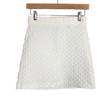 TOPSHOP White Zippered Back Mini Skirt- Size 2