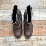 Global Win Dark Brown Ankle Boots- Size 8.5 (see notes)