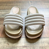 Oasis Society Leather Puff Strap Platform Sandals- Size 9