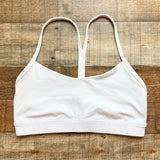 Lululemon White Racerback Sports Bra- Size 8 (see notes)