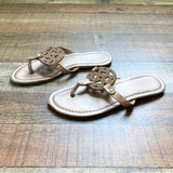 Pierre Dumas Rose Gold with Rhinestone Detail Sandals- Size 8 (see notes)