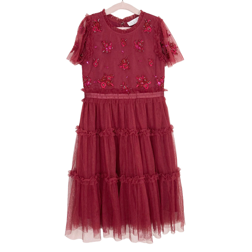 anastasiya mini dress pink Ivy City Red Hand Beaded Anastasia Mini Dress- Size 4/5T (we have matc –  The Saved Collection