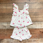 Zara Cream Strawberry Print Short Set- Size 18-24M (sold as set)