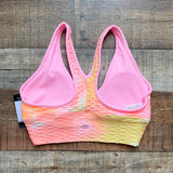 Sofia Active by Sofia Vergara Orange/Yellow/Pink Tye Dye Textured Padded Sports Bra NWT- Size M