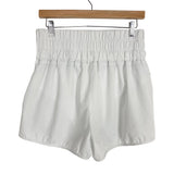 Pink Lily White Errands to Run High Waist Shorts- Size L (sold out online, see notes)