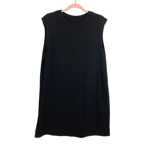 No Brand Black Sleeveless T-Shirt Dress- Size ~XL (see notes)