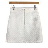 TOPSHOP White Zippered Back Mini Skirt- Size 2