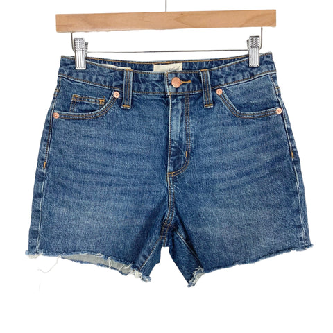 Universal Thread Vintage Midi Raw Hem Denim Shorts- Size 0/25R