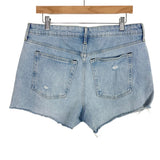Free Assembly Light Wash Raw Hem Jean Shorts- Size 12