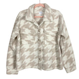 Time and Tru Bare Beige/Winter White Cropped Shacket- Size L