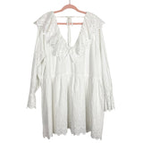 Topshop White Eyelet Back Tie Dress- Size 12 (sold out online)