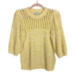 Joie Yellow Open Knit Sweater- Size XS