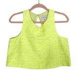 Porter Grey Neon Silk Lining Exposed Back Cropped Tank- Size 2