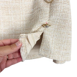 Show Me Your Mumu Cream/Gold Tweed Skirt NWT- Size XXL (see notes, sold out online, we have matching top and blazer)
