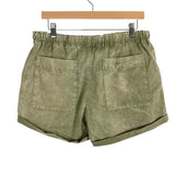 Miou Muse Olive Drawstring Waist Cuffed Shorts NWT- Size XL