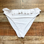 Show Me Your Mumu White Island Ruffle Bikini Bottoms- Size XL (sold out online)